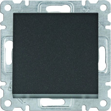 Выключатель одноклавишный универсальный (проходной) HAGER Lumina черный WL0023