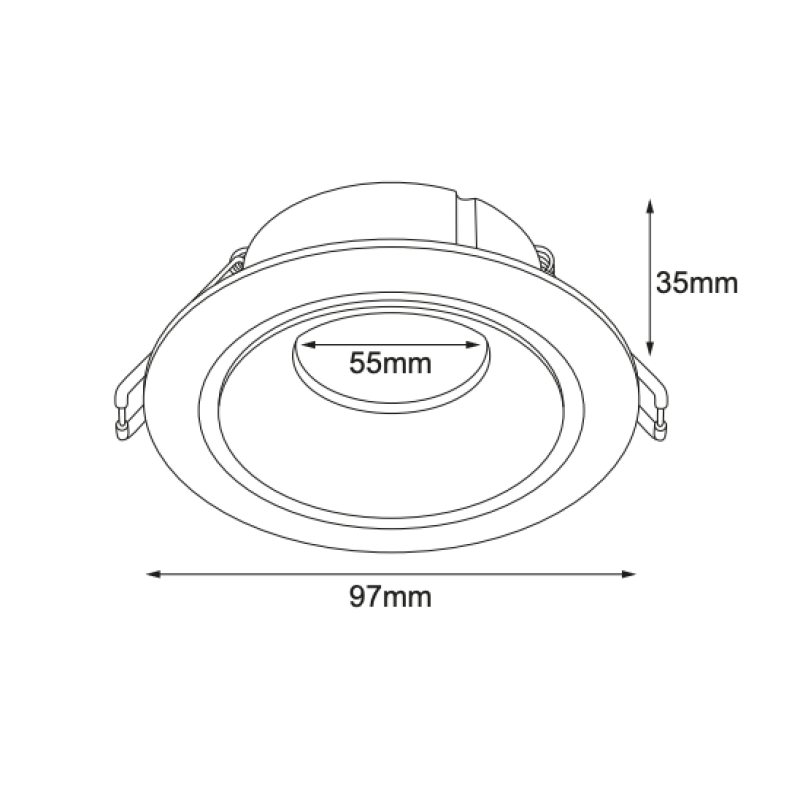 Корпус точечного светильника CANNA IP20 круглый белый GTV OP-CANOKB-10