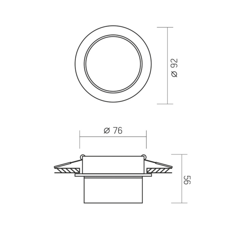 Світильник під лампу SPF011R-W GU10 круглий білий (VL-SPF11R-W)