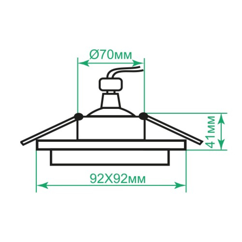 Врізний точковий світильник ARDERO DL2801 GU5.3 квадрат білий 80212