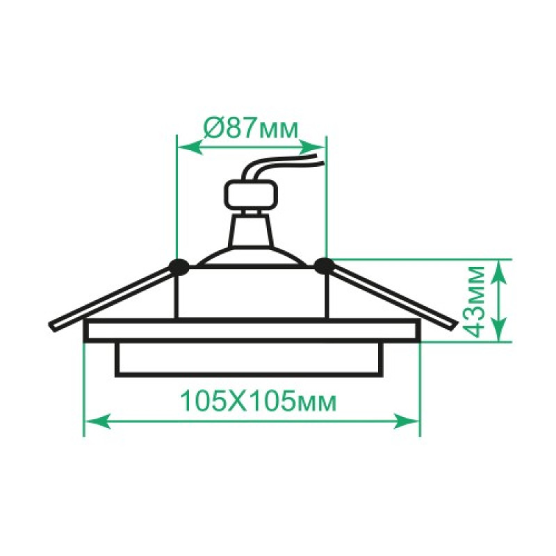 Врізний точковий світильник ARDERO DL2802 GX53 квадрат білий 80214