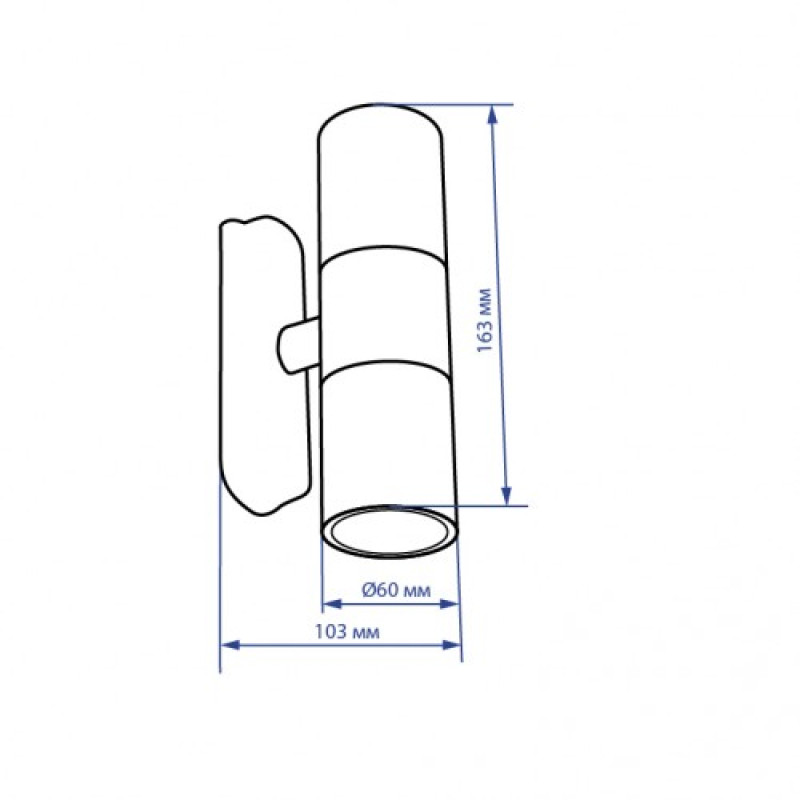 Архитектурный светильник FERON DH0704 2хGU10 черный 11882