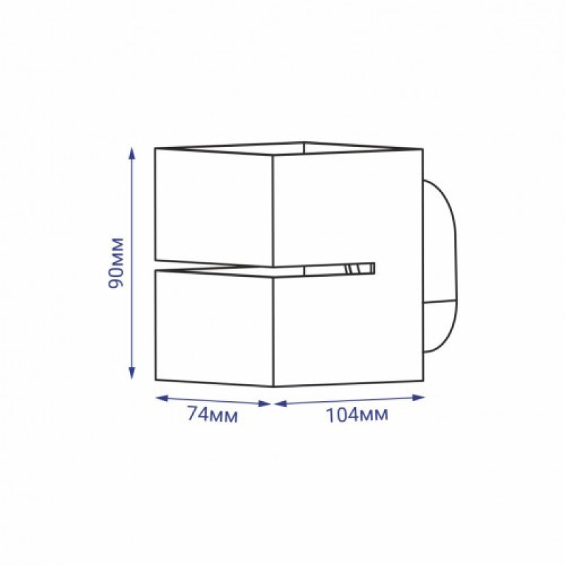 Настенный накладной светильник FERON AL8000 G9 черный квадрат 40161