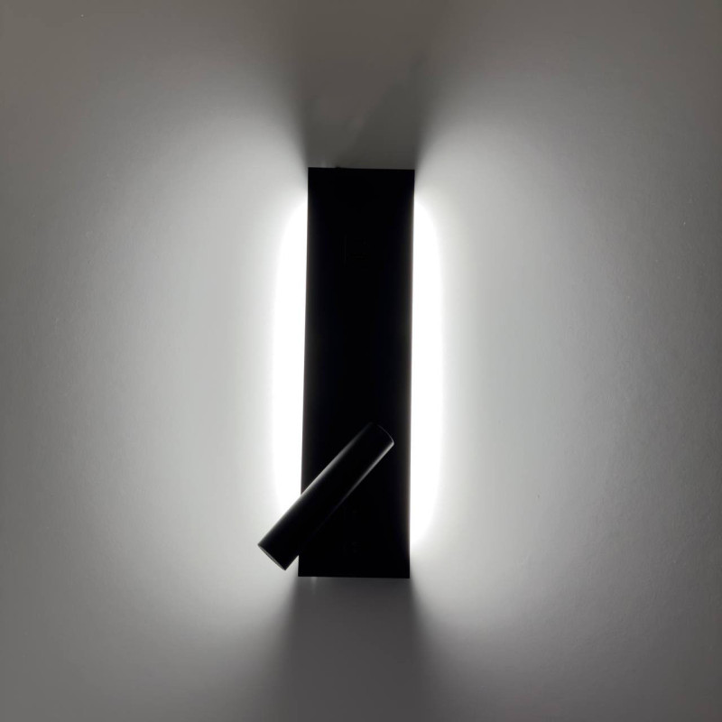 Светильник настенный бра Violux BITRIX-W USB 15W 3000/4200/6000K 865Lm IP20 черный ( 553105 )