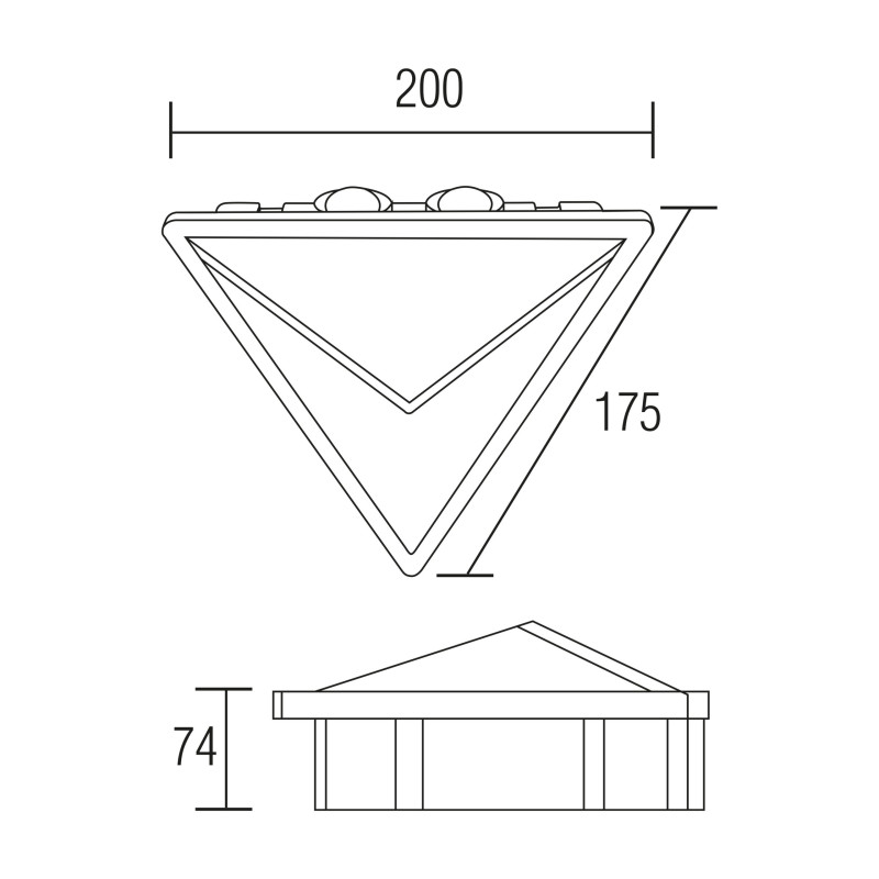 Светильник садово-парк. LED 15W 4200K 1125Lm 100-265V IP65 настенный черный DRAGON 076-060-0015-010