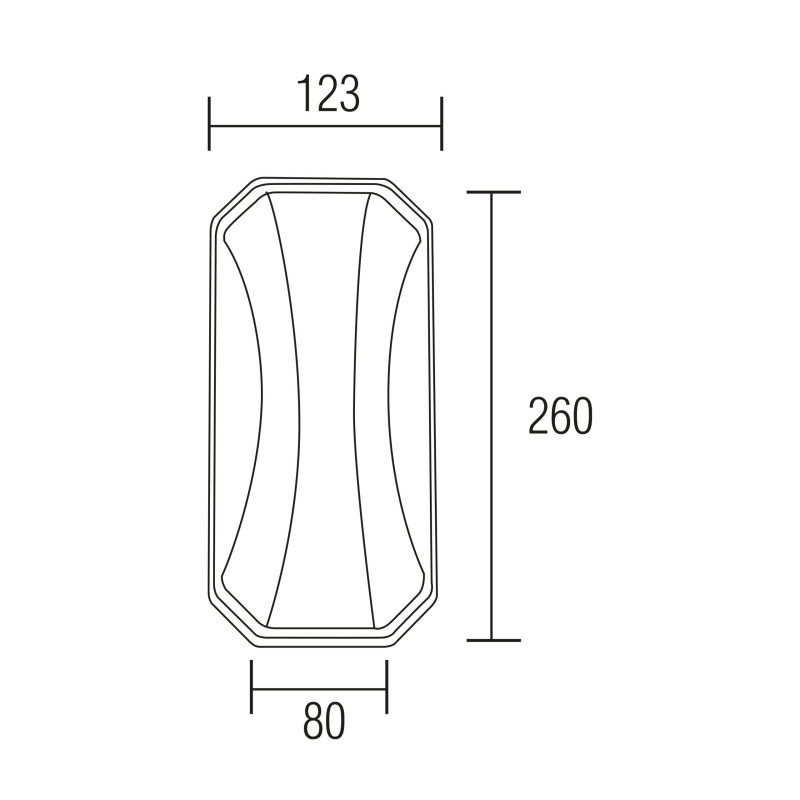 Світильник садово-парк. LED 24W 4200K 1800Lm 100-265V IP65 настінний білий TANGO 076-064-0024-040