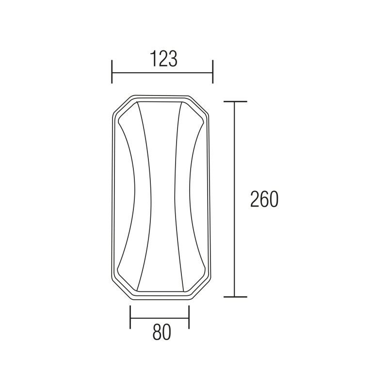 Світильник садово-парковий LED 24W 4200K 1800Lm 100-265V IP65 настінний чорний BLADE 076-065-0024-010