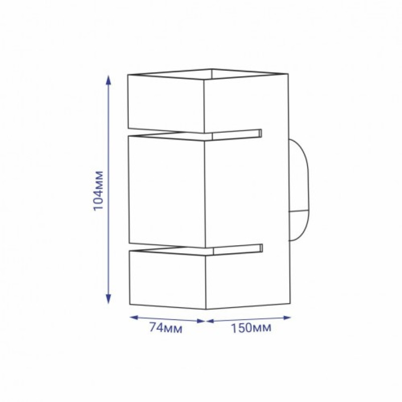Настінний накладний світильник FERON AL8002 G9 чорний 40163