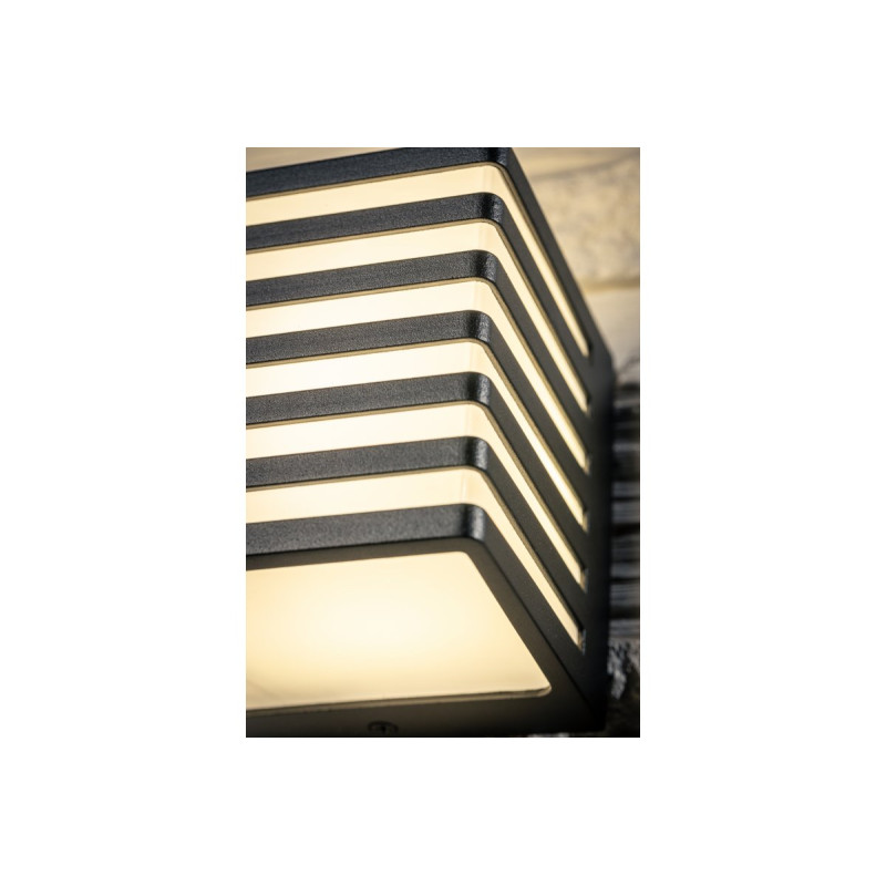 Світлодіодний світильник фасадний SIROLO 10 Вт 1000 лм IP54 AC220-240V 50/60 Гц 4000K чорний GTV LD-SIRO10WB-10