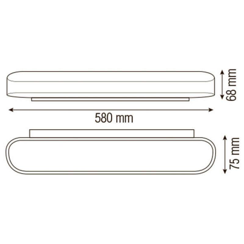 Светильник настенный светодиодный 18W 4000K 1400lm 85-265V 580мм. белый BELEN-18 (029-003-0018-010)