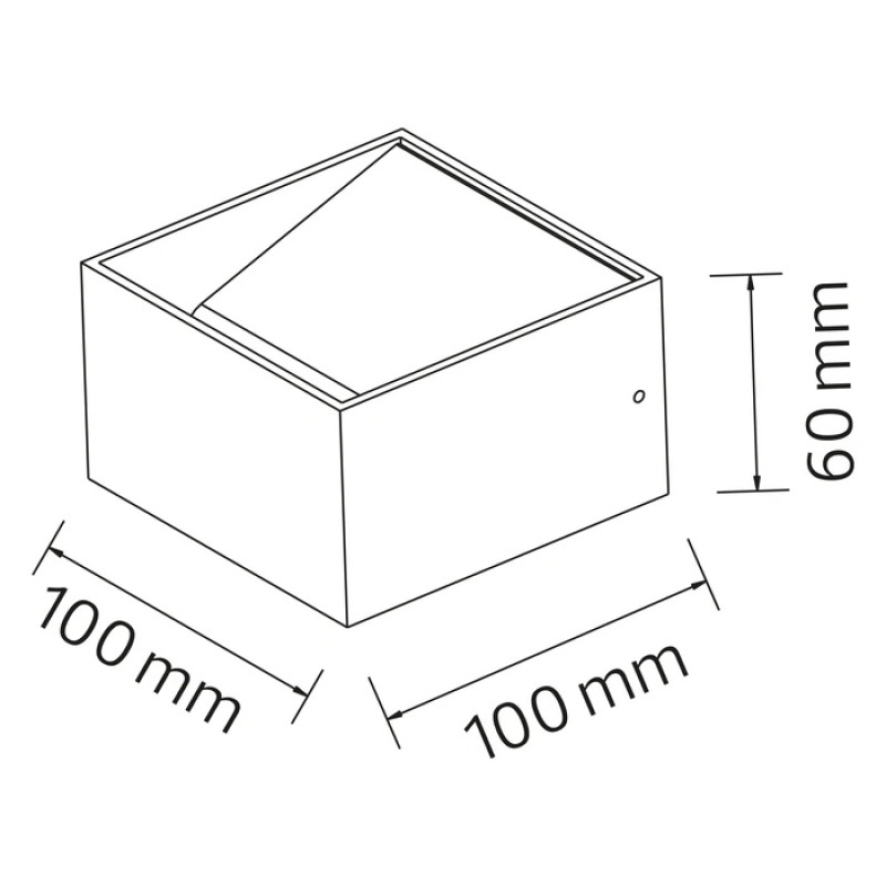 Светильник настенный светодиодный 8W 4200K 520lm 100-240V 100мм. черный TRUVA 029-007-0008-020