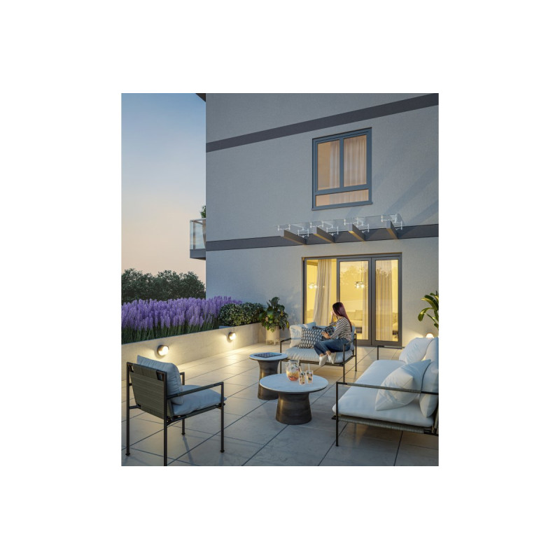 Светильник светодиодный фасадный CANTI 12 Вт 1000 Лм 4000K IP65 круглый GTV LD-CANTI12WOK-40