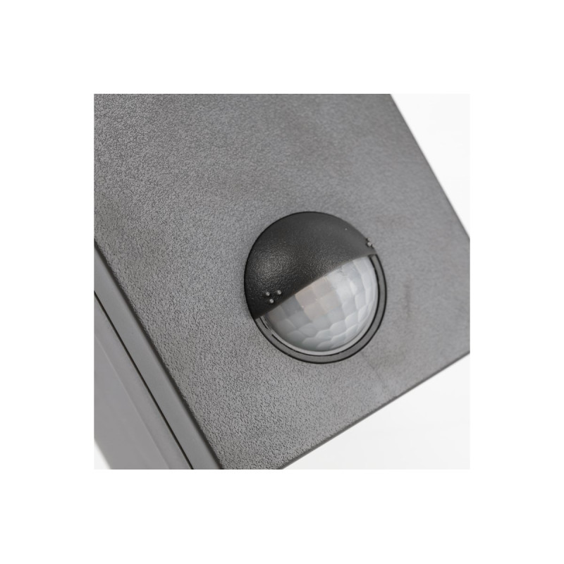 Фасадний світильник GTV PARIS LED 10W 4000K з датчиком руху сірий LD-PAR10W40-10