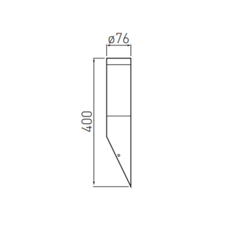 Садовый светильник GTV MILAN-U 40W E27 IP54 бра наклонное инокс OS-MILA00U-00