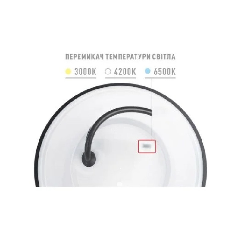 Светлодиодный накладной светильник MAXUS MWL 15W 3CCT IP65 BL Circle черный 1-MWL-15W-BLC