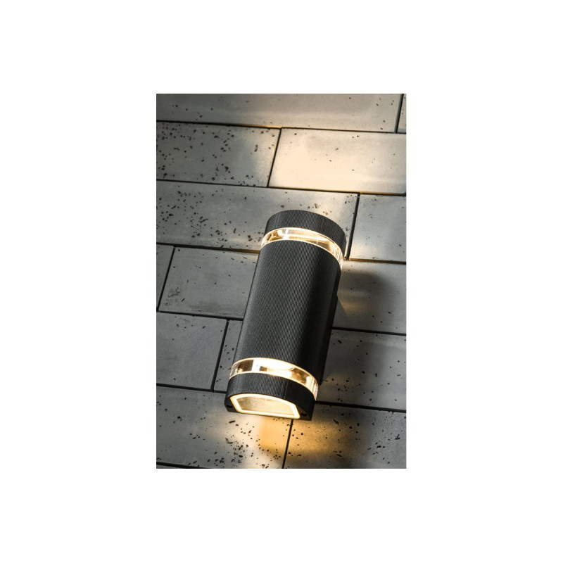 Фасадный светильник двонаправленный GTV SILVA GU10 IP54 черный LD-SILVAGU10D-20