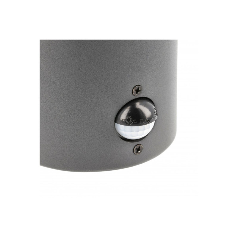 Фасадный светильник с датчиком движения GTV MEDIO-AU PIR 15W IP54 графит OS-MED0AUP-30