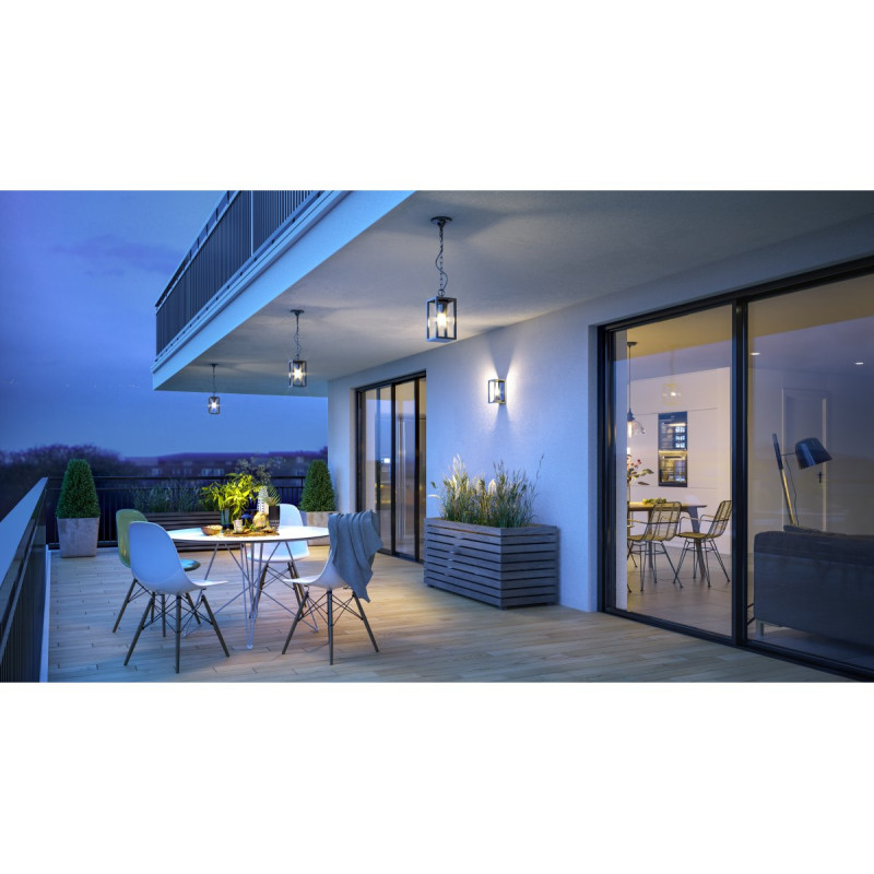 Садовый подвесной светильник GTV VENTANA E27 20W IP54 черный OS-VENTANAH-00