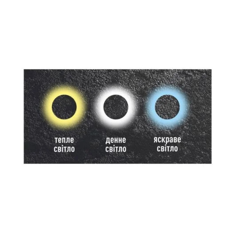 Светлодиодный накладной светильник MAXUS MWL 12W 3CCT IP65 BL Circle черный 1-MWL-12W-BLC