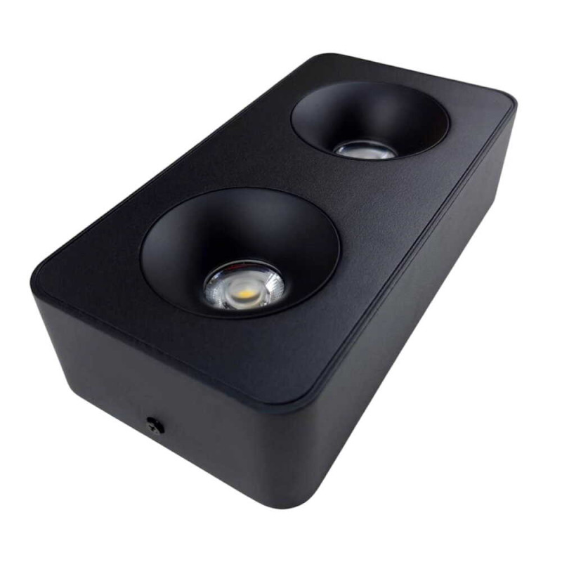 Светильник точечный накладной спот Violux SIDNEY-2L 20W 4000K 1800LM квадратный черный ( 330471 )