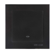 Выключатель промежуточный одноклавишный NILSON Touran черный матовый 24381010