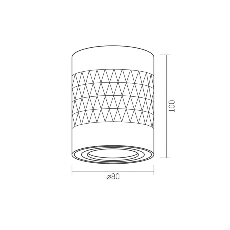 Світильник під лампу SPF04A GU10 накладний білий + біла призма (VL-SPF04A-WPW)