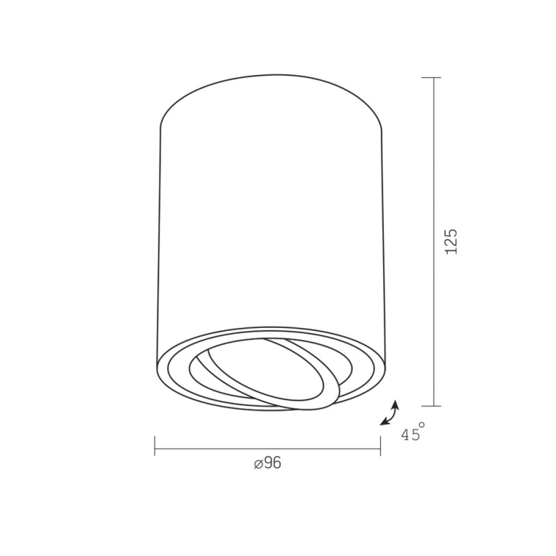 Світильник під лампу SPF13A GU10 накладний чорний (VL-SPF13A-B)