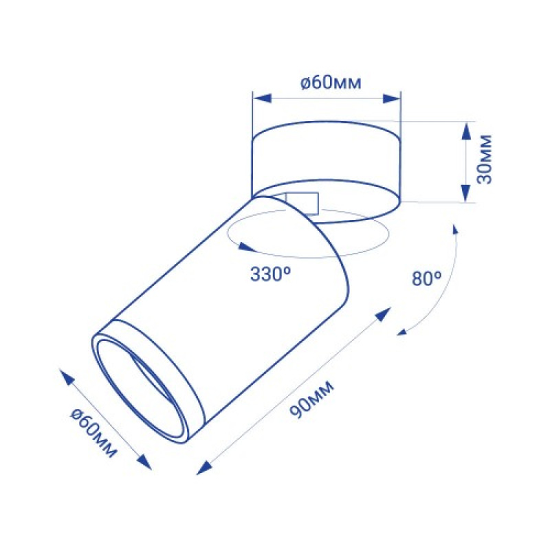 Накладний світильник FERON ML180 MR16 GU10 білий 41876