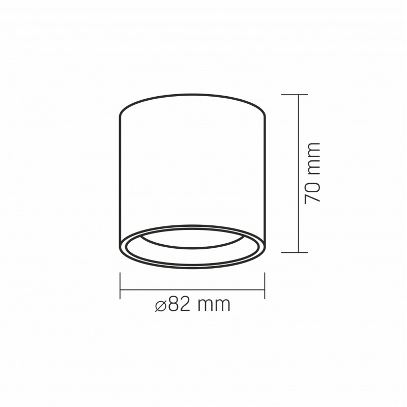 Светильник под лампу VIDEX GX53 накладной черный (VL-SPF15A-B)