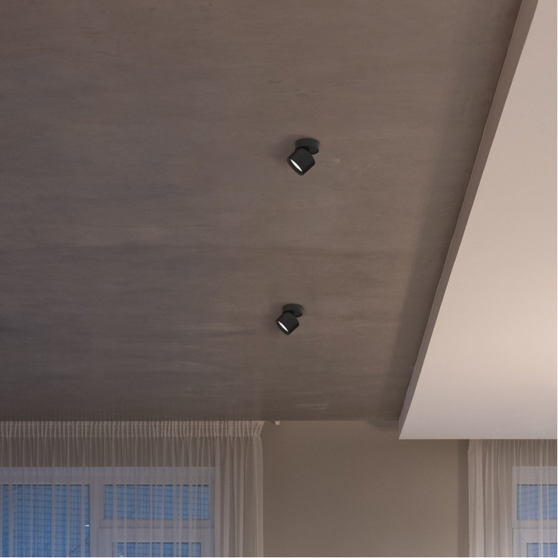 Светильник под лампу VIDEX GX53 поворотный черный (VL-SPF18B-B)