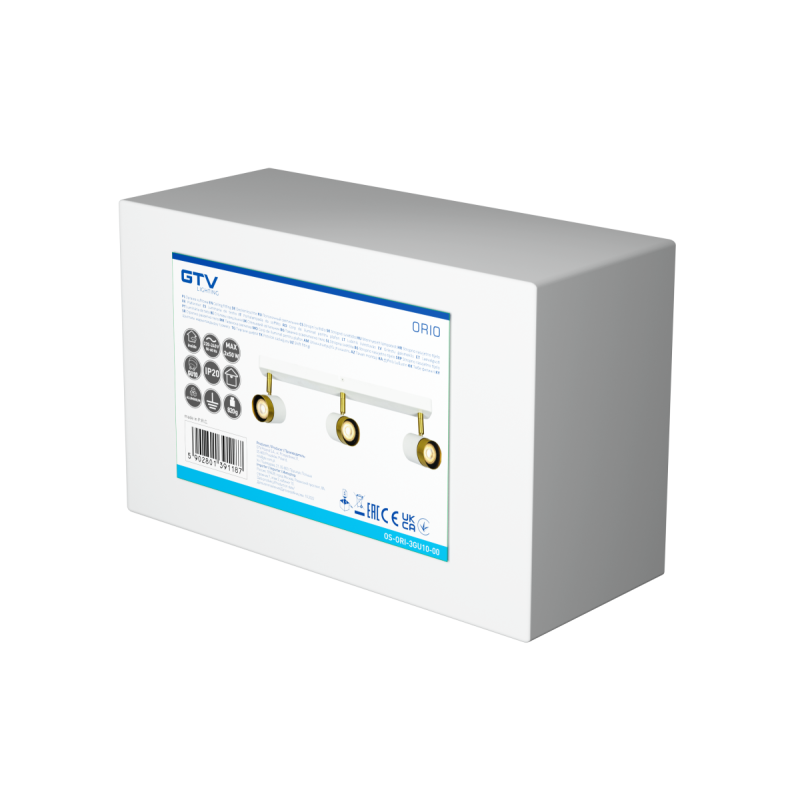 Светильник спот ORIO GU10 max. 50W IP20 тройной белый OS-ORI-3GU10-00