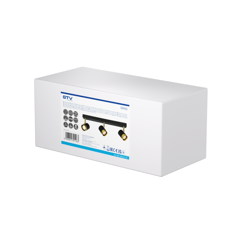 Светильник спот ORIO GU10 max. 50W IP20 тройной черный OS-ORI-3GU10-10