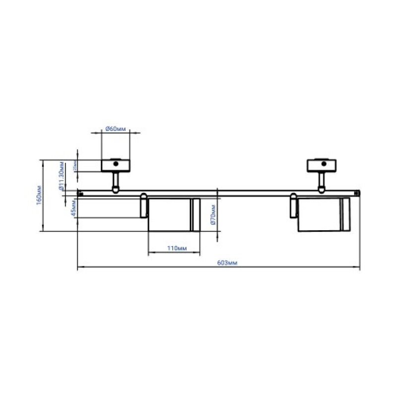 Накладной поворотный светильник Feron ML382 черный 40231