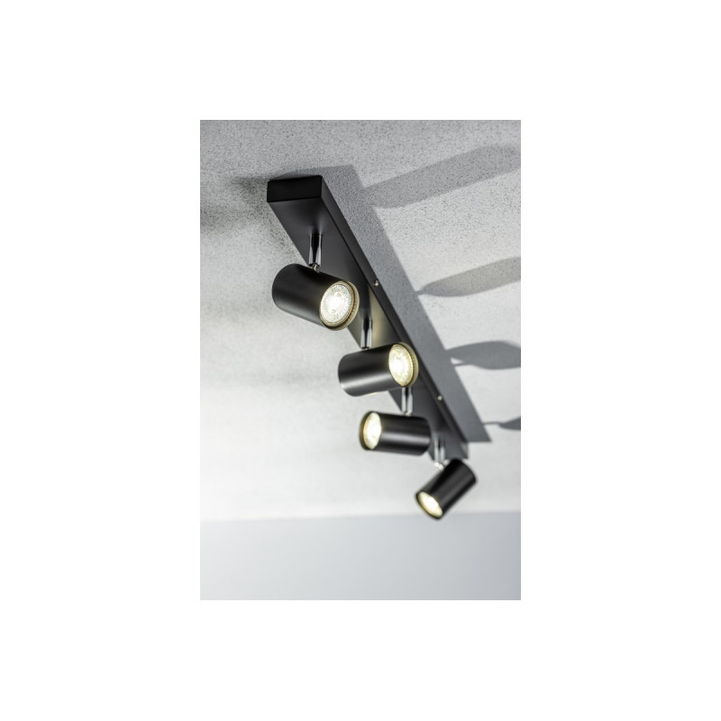 Светильник спот VENETO GU10 max. 20W IP20 круглый четверный черный OS-VEN20WO4-10