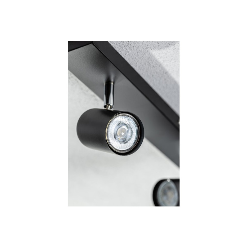 Светильник спот VENETO GU10 max. 20W IP20 круглый четверный черный OS-VEN20WO4-10