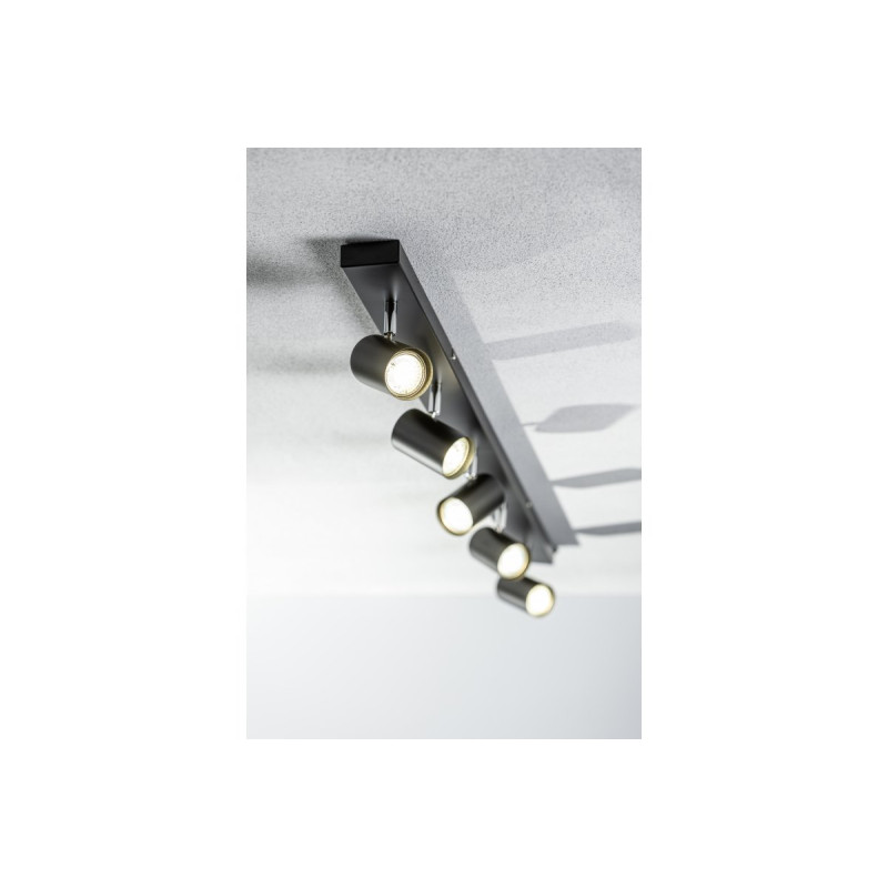 Светильник спот VENETO GU10 max. 20W IP20 круглый пятерный черный OS-VEN20WO5-10