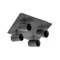 Светильник VENETO GU10 max. 20W IP20 круглый/квадрат четверный черный OS-VEN20WOK4-10