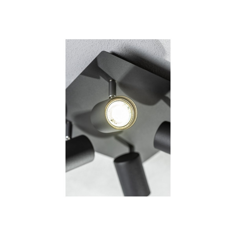 Светильник VENETO GU10 max. 20W IP20 круглый/квадрат четверный черный OS-VEN20WOK4-10