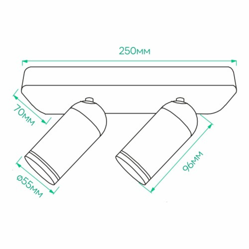 Накладной поворотный светильник Ardero ML316-2 G5.3 IP20 черный 80207