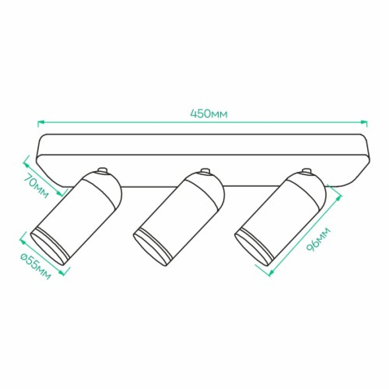 Накладний поворотний світильник Ardero ML316-3 G5.3 IP20 білий 80210