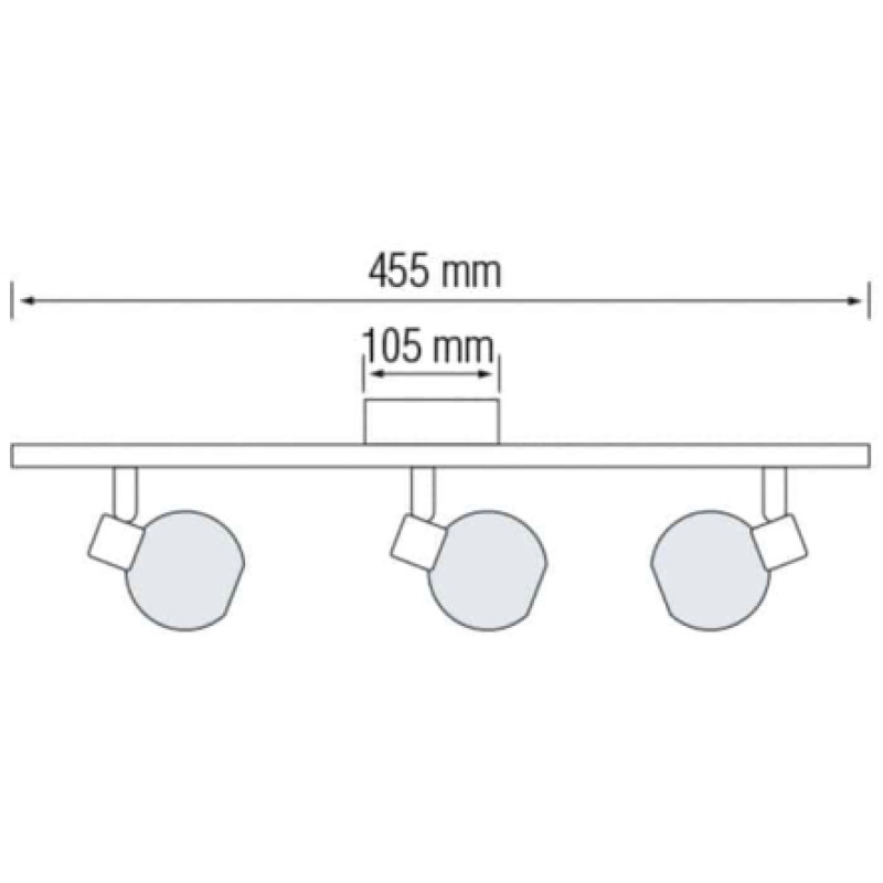 Потолочный светильник спот 3xE14 220-240V матовый хром BODRUM-3 (035-004-0003-010) Horoz Electric