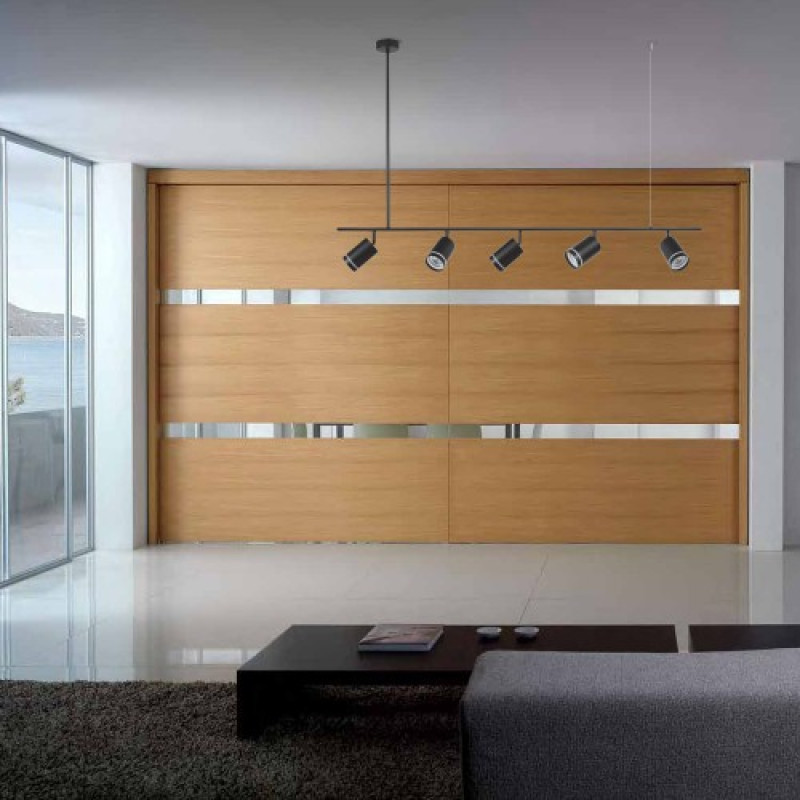 Накладной светильник на подвесе ML375 5xMR16/GU10 черный 40234