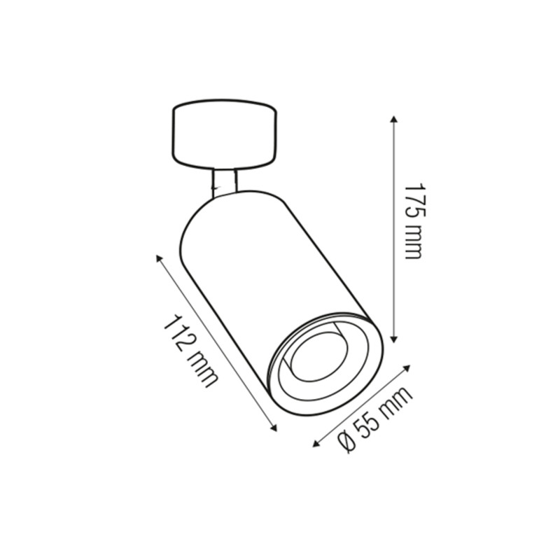 Светильник накладной спот Horoz VERONA под лампу GU10 черный 116-002-0001-020