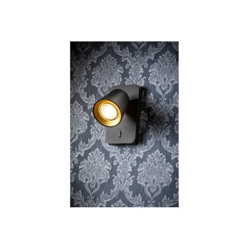 Светильник настенный ELLI 1хGU10 IP20 цвет черный GTV OS-ELLI-GU10-10-DEC