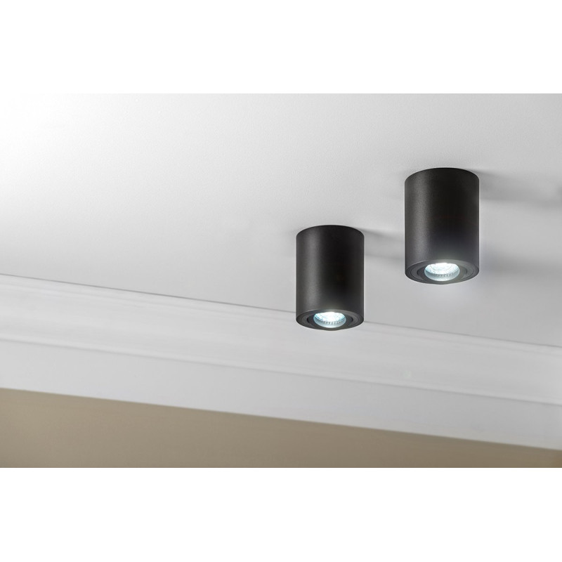 Корпус потолочного светильника SENSA Ø85x115 мм IP20 черный GTV OS-SEN5087OKCZ-00