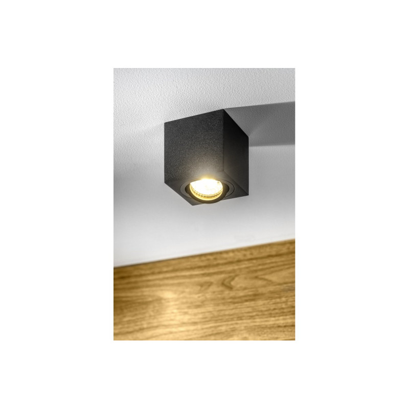 Стельовий світильник спот AVEIRO BIS IP20 квадратний чорний GTV OS-AVB8090KW1-00