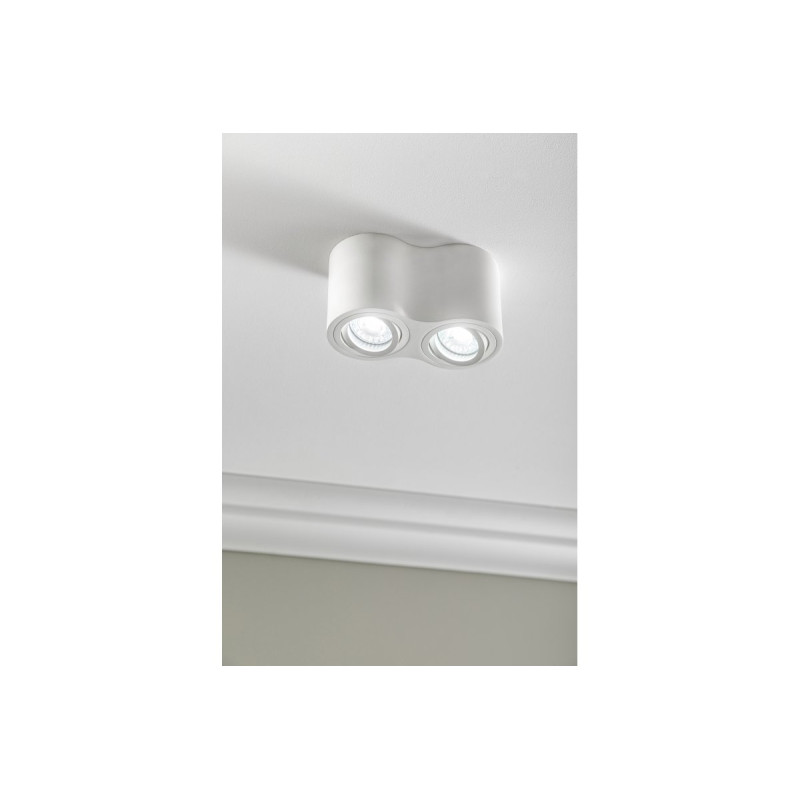 Потолочный светильник спот AVEIRO DUO BIS IP20 двойной круглый белый GTV OS-AVB80160OK2-10