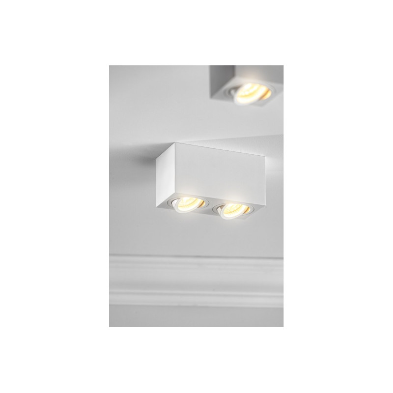 Потолочный светильник AVEIRO DUO BIS IP20 двойной квадратный белый GTV OS-AVB80160KW2-10