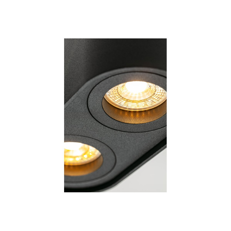 Світильник стельовий спот SENSO DUO GU10 83x165x110 мм IP20 чорний GTV OS-SEND5083OKCZ-00