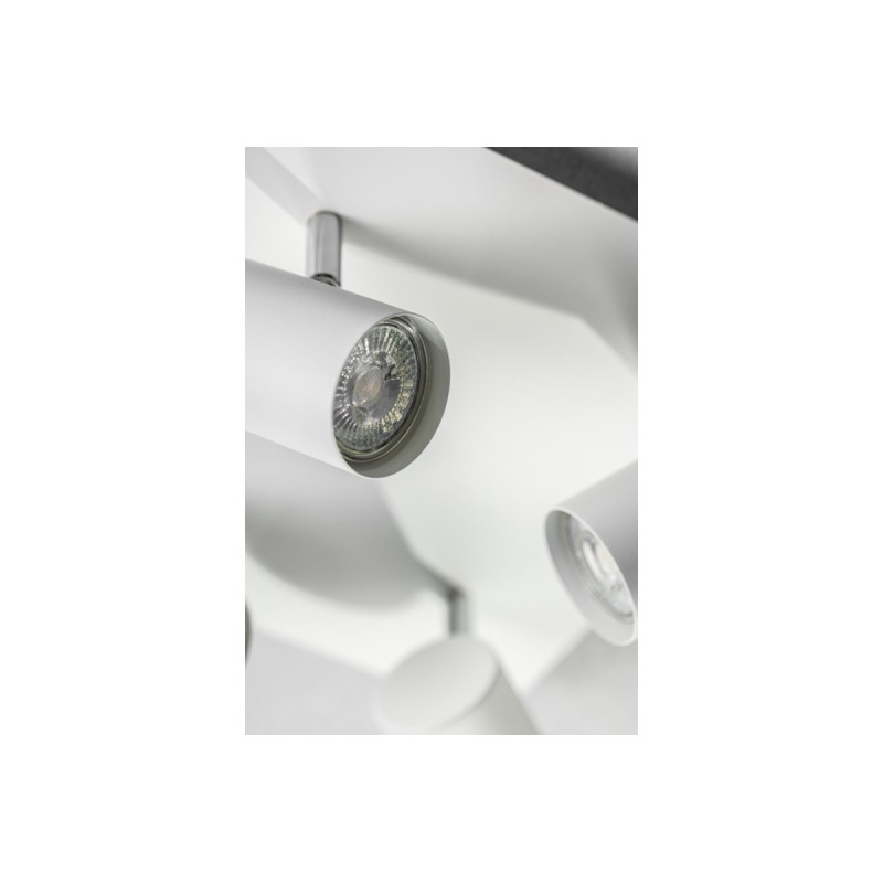 Потолочный светильник спот VENETO IP20 max 20W 4 x GU10 круглый/квадрат белый GTV OS-VEN20WOK4-00